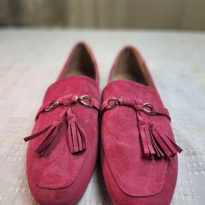 Suede Tassel Loafers in Fuchsia - Women's Flats from Temu